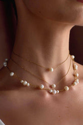Aryanne Layered Pearl Choker - Pearl