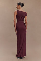 Tamsin Short Sleeve Modal Maxi Dress - Mahogany