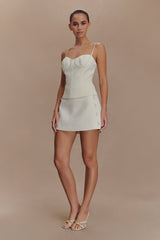 Jaime Spaghetti Strap Suiting Top - Ivory
