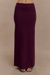 Miles Knit Maxi Skirt - Plum