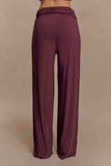 Ramona Modal Straight Leg Pant - Mahogany