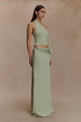 Xanthia Knit Halter Top - Pastel Green