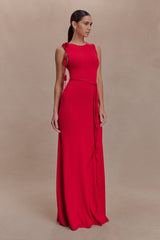 Monay Tulip Maxi Dress - Raspberry
