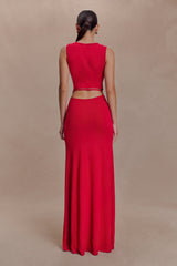 Monay Tulip Maxi Dress - Raspberry