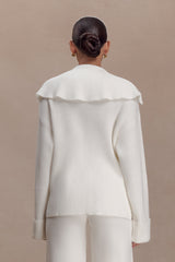 Bianka V Neck Knit Jumper - Off White