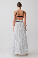 Clarisse Pleated Maxi Dress - Polka Dot