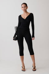 Lumi Long Sleeve Mesh Top - Black