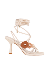 Ezekiel Strappy Sandal Heel - Ivory