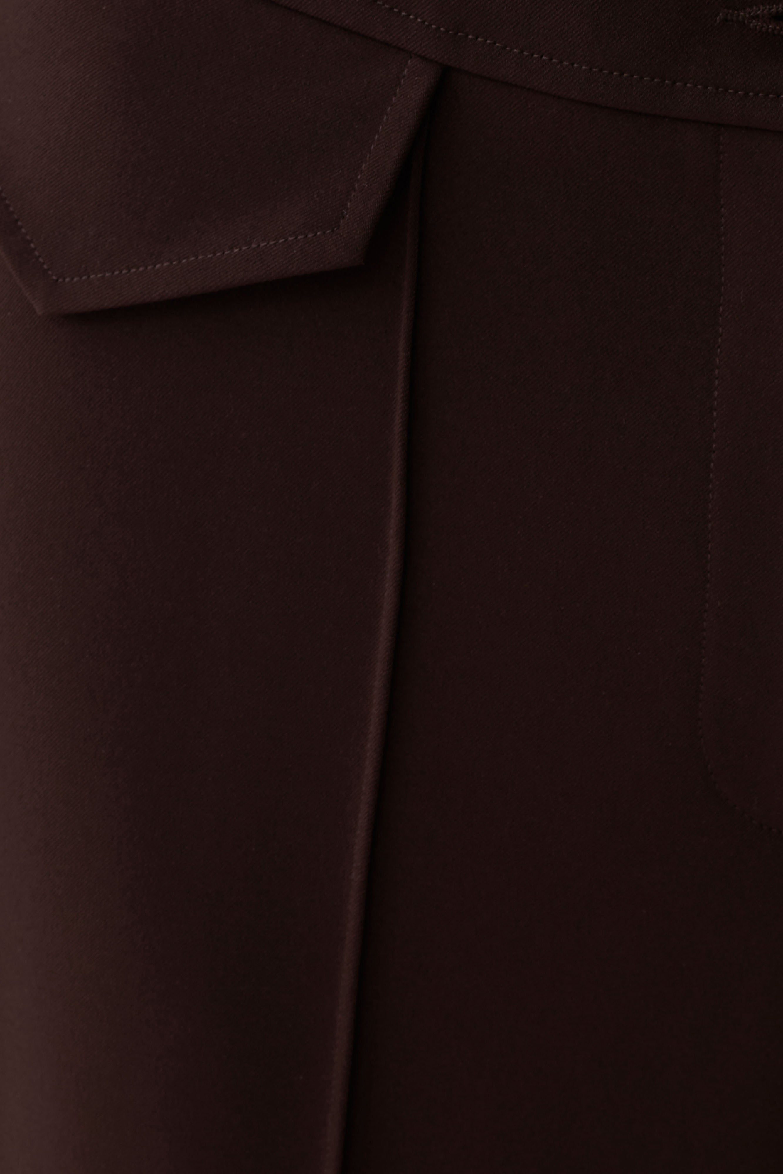 Darcie Fit And Flare Suiting Pants - Dark Chocolate